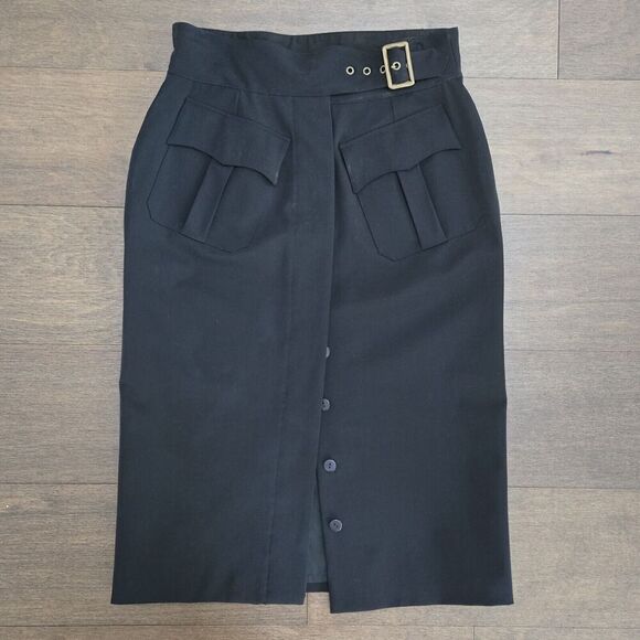 Rare Vintage Jean Paul Gaultier Black High Waist Tulip Skirt Size 40 US size 6 - Picture 2 of 11